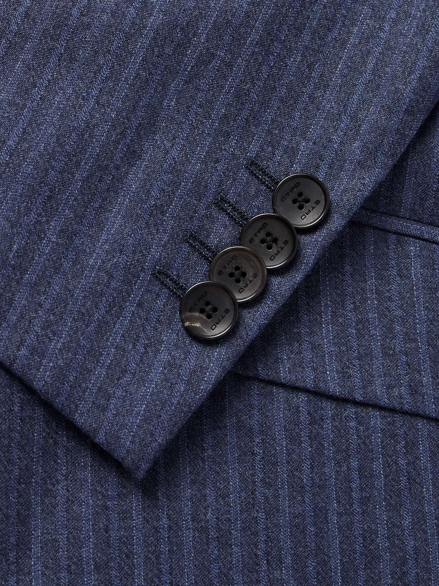 Roma Pinstriped Wool Suit - 5