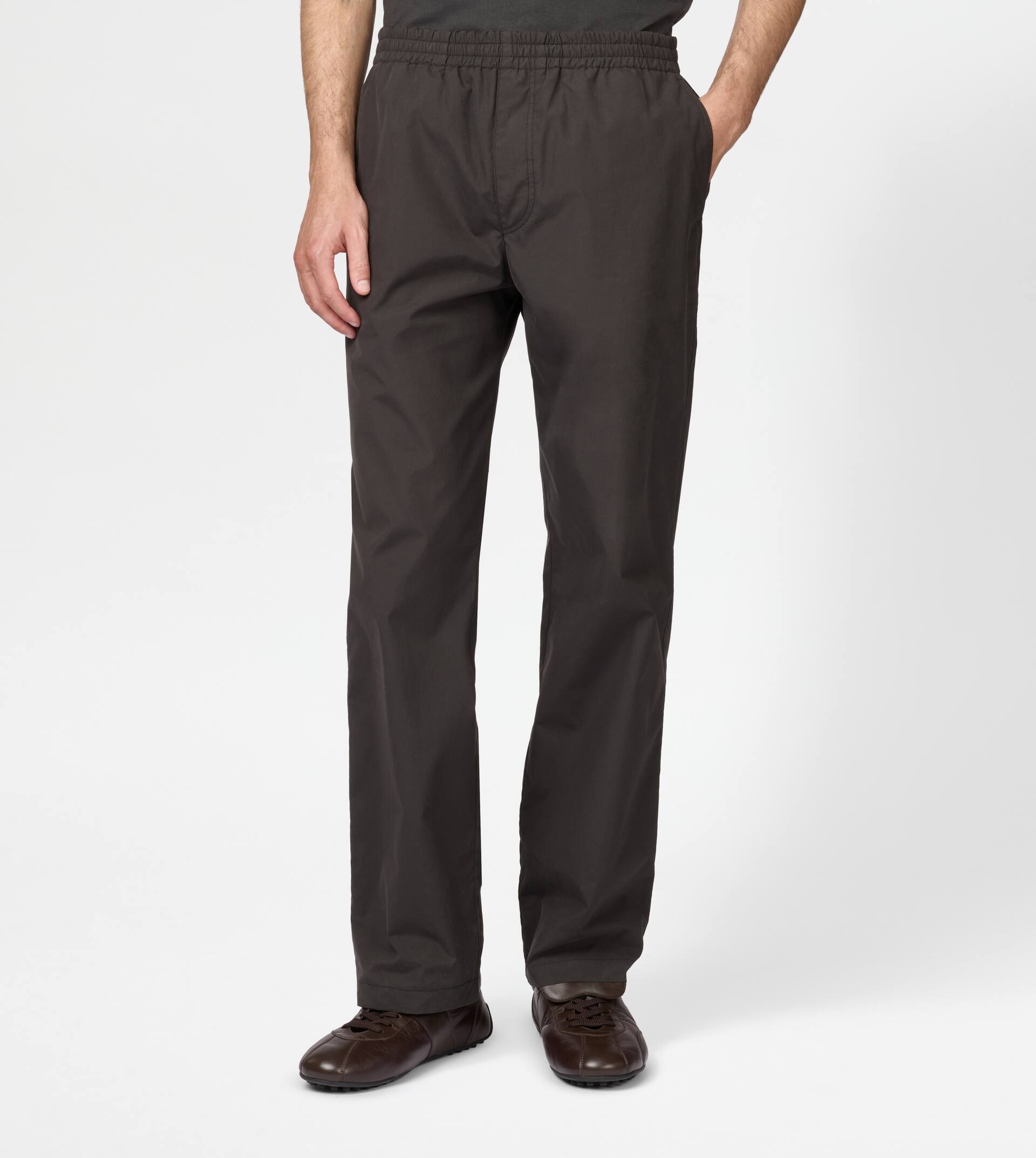 PANTS IN COTTON WITH DRAWSTRING - GREY - 3