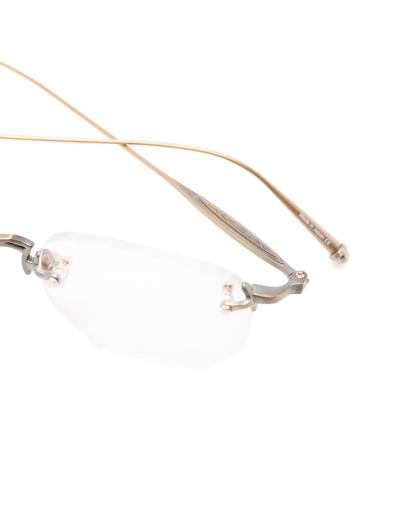 polished geometric-frame glasses 3