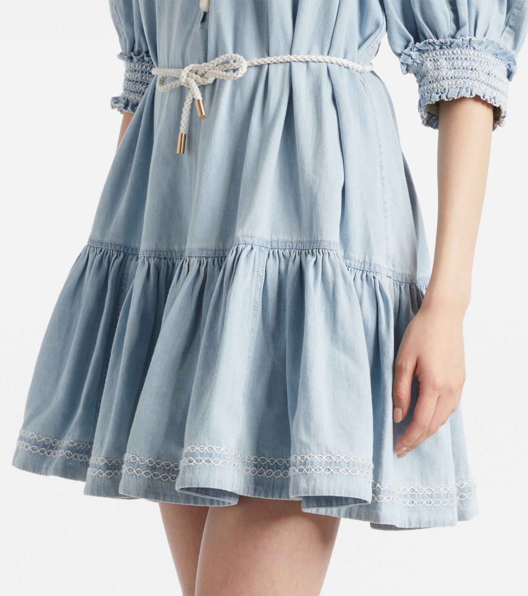 Ascension ruffled denim minidress - 5