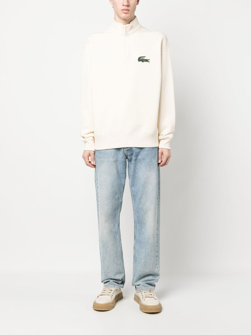 LACOSTE logo-patch high-neck sweatshirt outlook