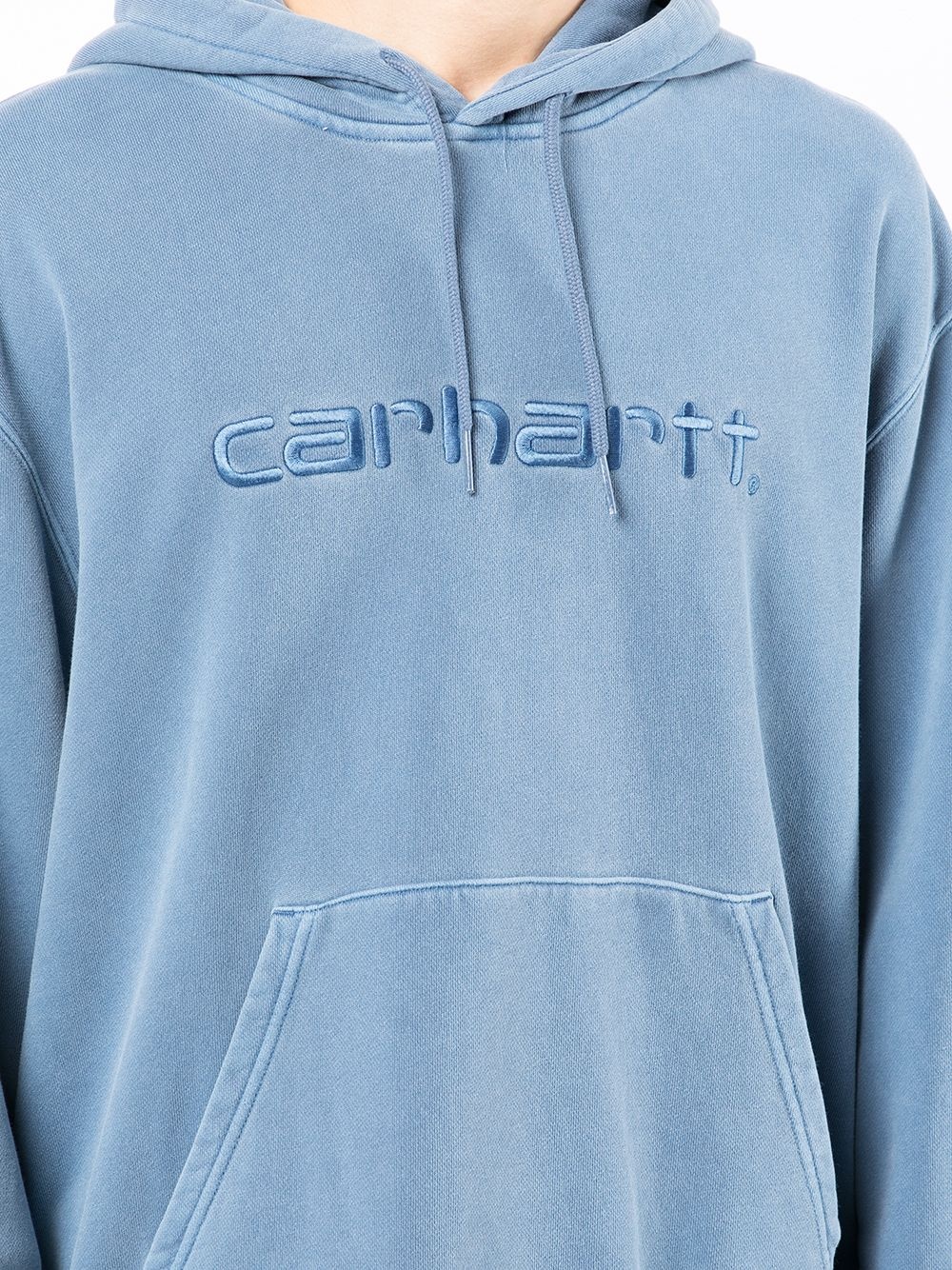 embroidered-logo hoodie - 5