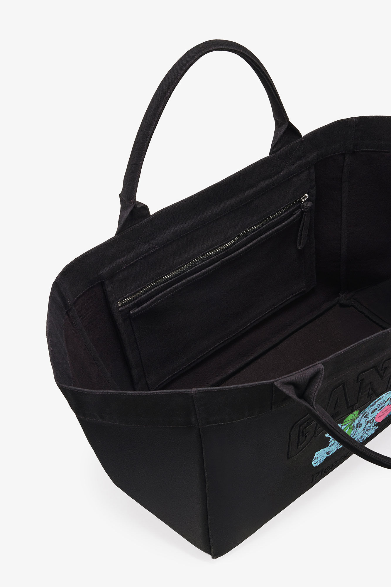 BLACK PUPPY XXL CANVAS TOTE BAG - 3