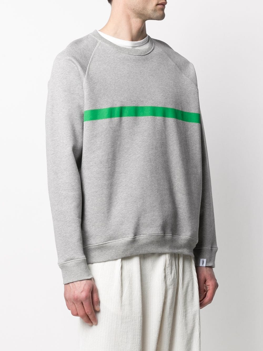 horizontal-stripe crew-neck sweatshirt - 3