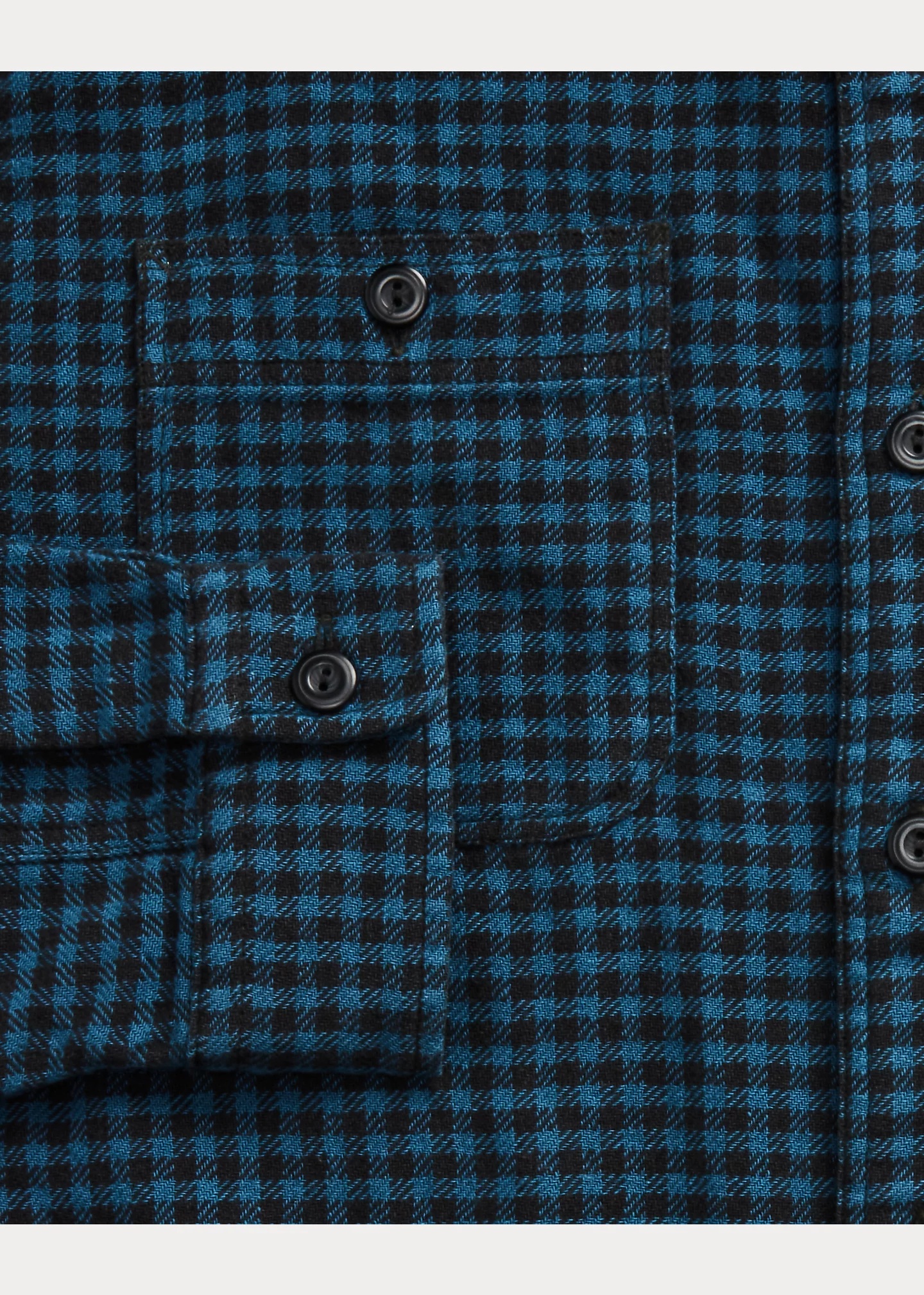 Checked Indigo Cotton-Linen Workshirt - 3