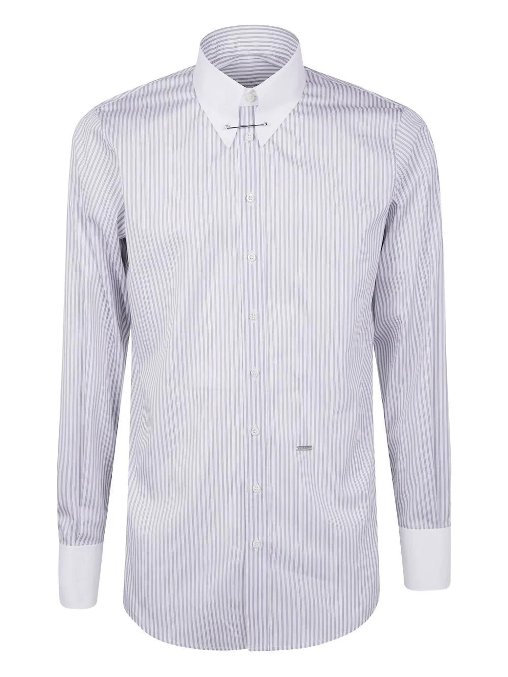 striped pin-collar shirt - 1
