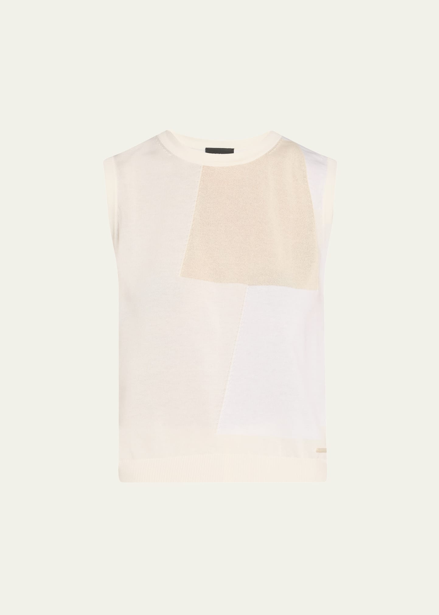 Cotton-Blend Jacquard Trapeze Rayonnant Knit Top - 1