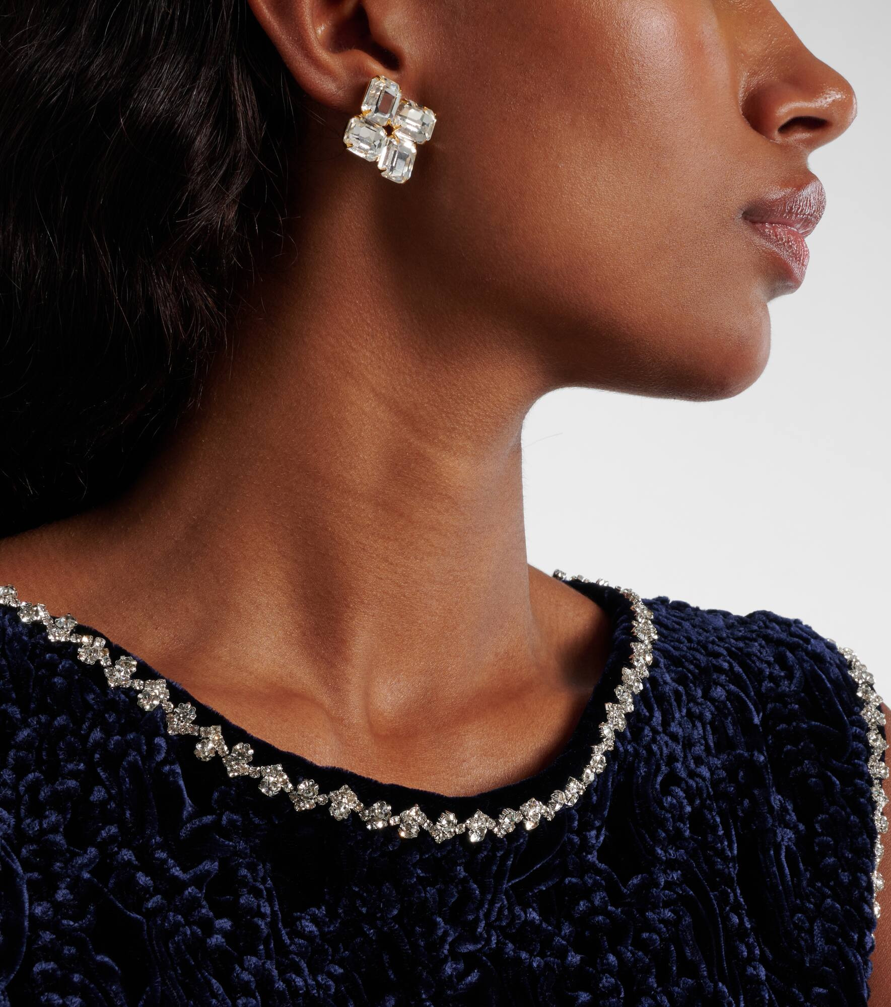 Piccolo crystal-embellished gold-plated earrings - 6