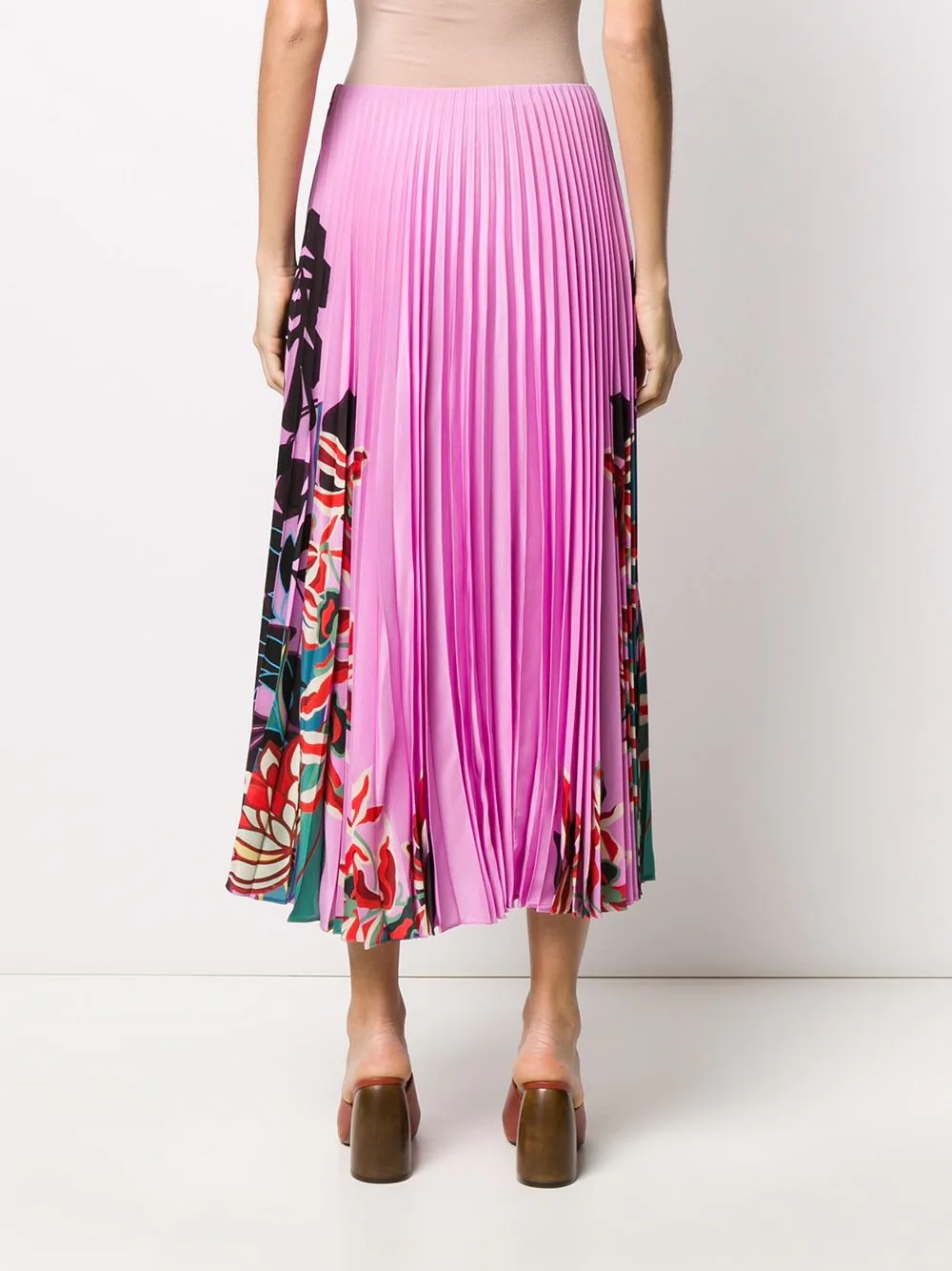 floral print pleated skirt - 4