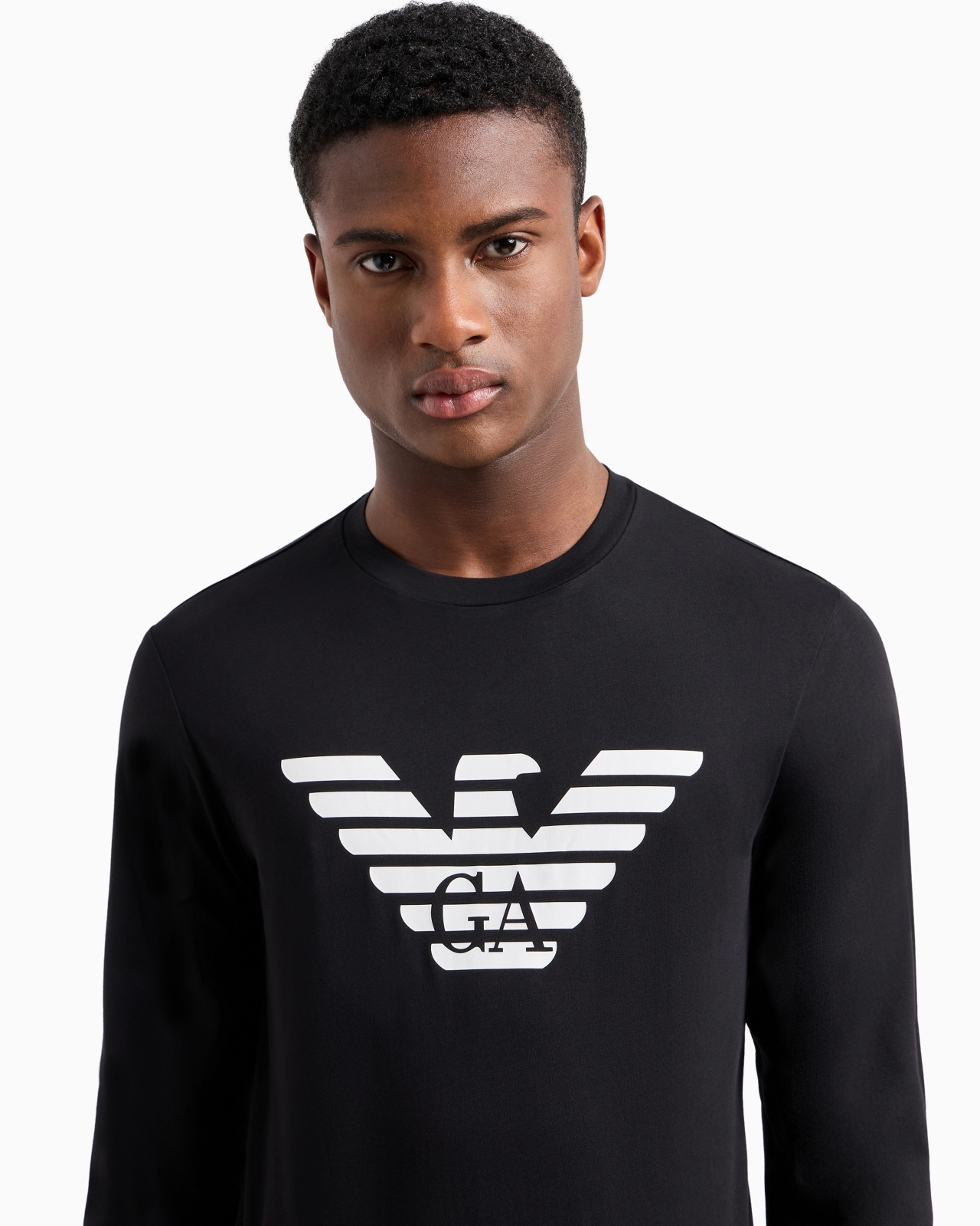 Pima-jersey jumper with printed logo - 5