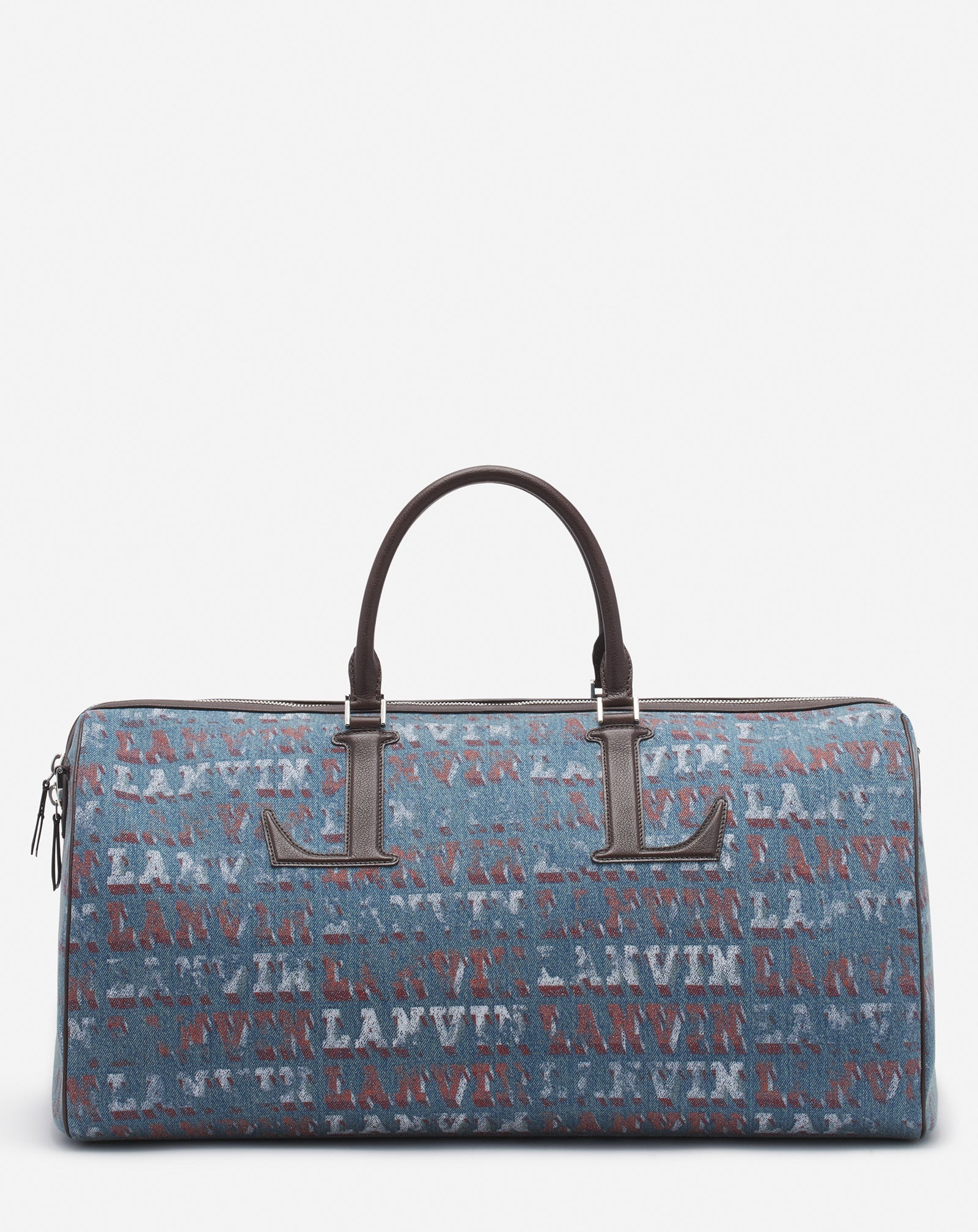 LANVIN X FUTURE DENIM TRAVEL BAG WITH LANVIN LOGO PRINT - 3