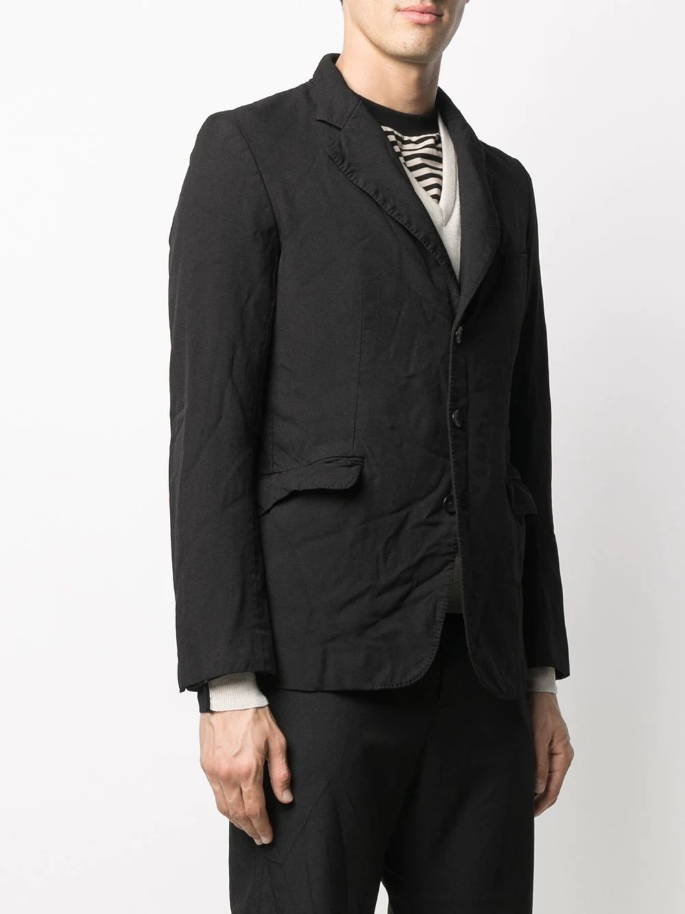 fitted single-breasted blazer - 3