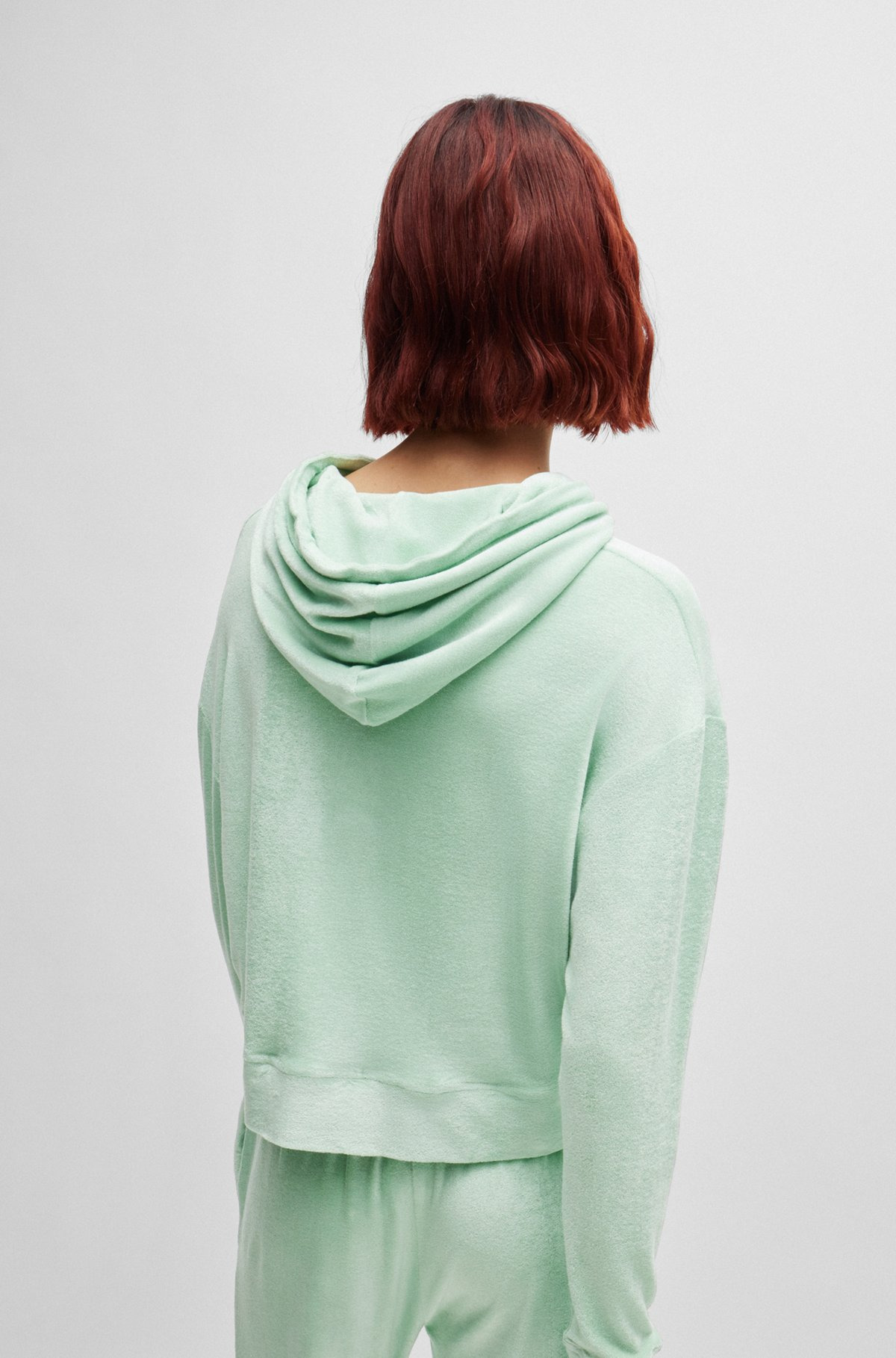 HOODIE IN TERRY FABRIC WITH HANDWRITTEN LOGO - 5