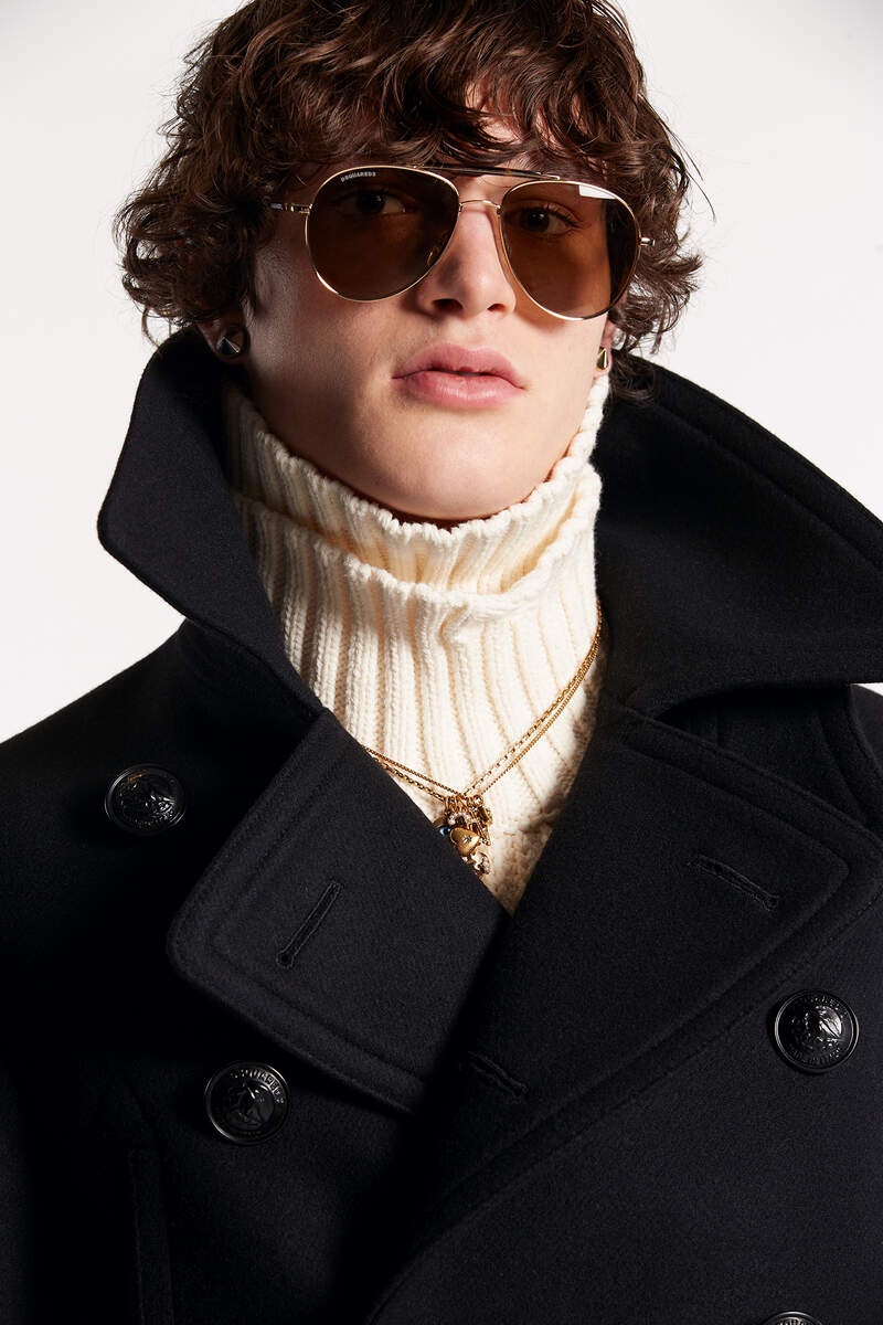 DOUBLE-BREASTED PEACOAT - 4