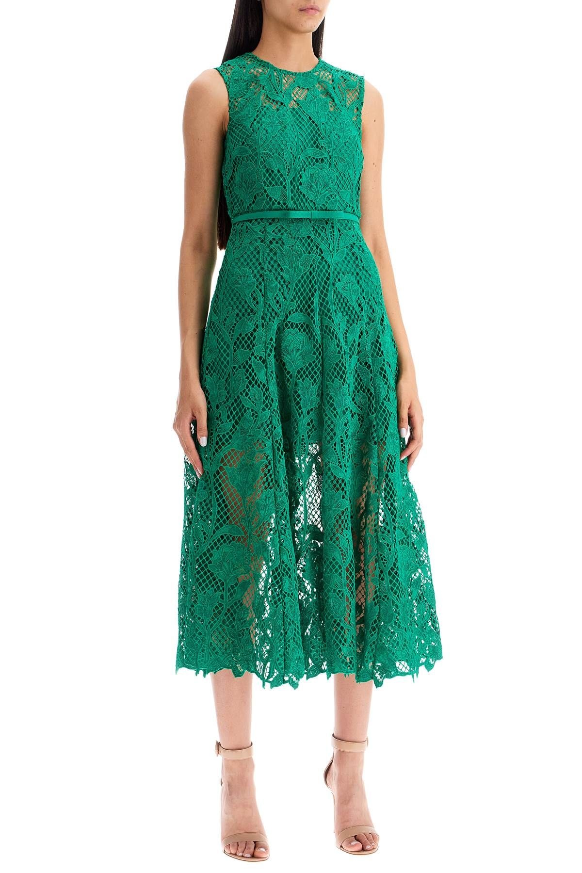 SLEEVELESS MIDI LACE DRESS - 3