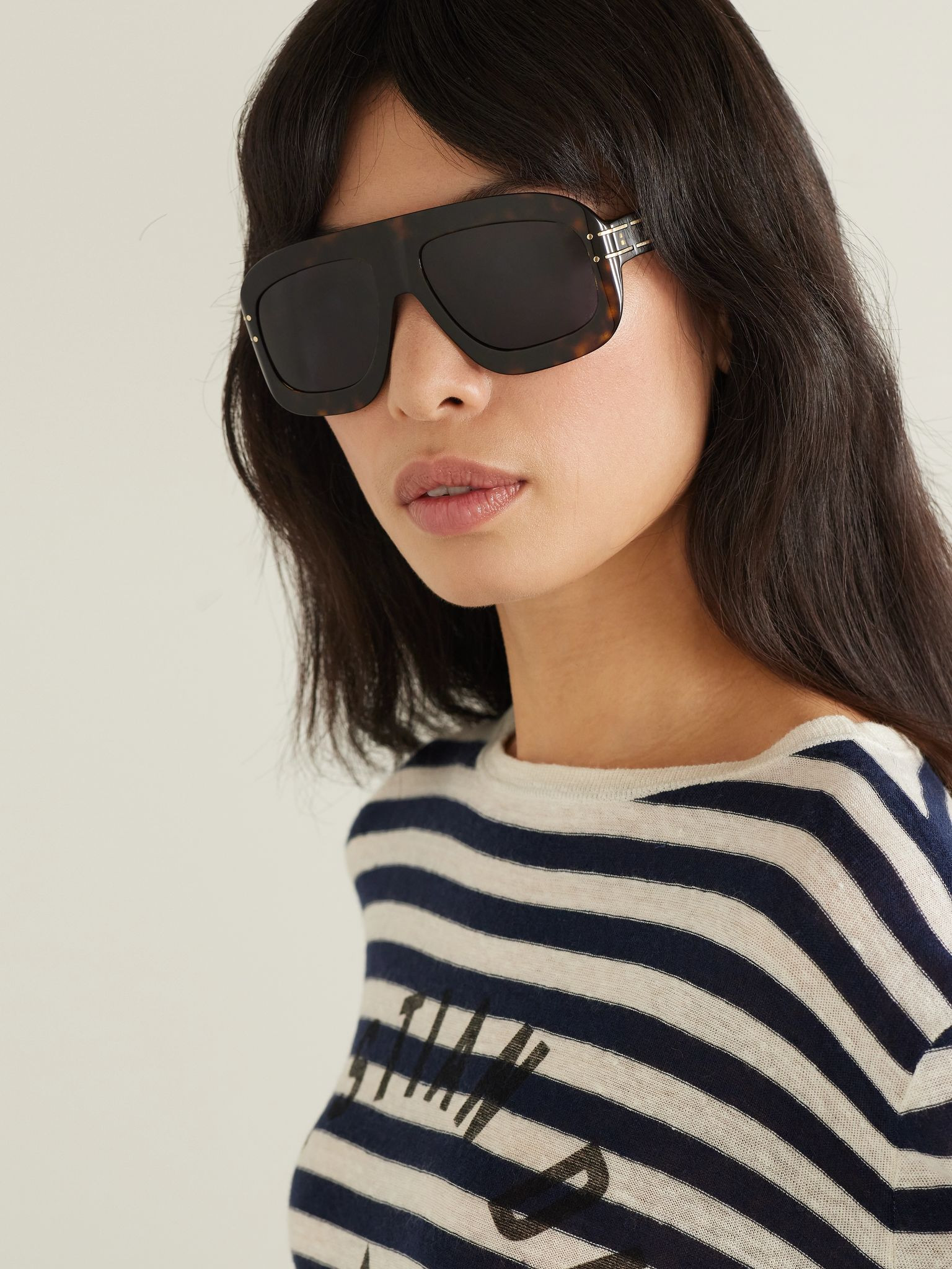 DiorSignature M1U aviator-style tortoiseshell acetate sunglasses Tortoiseshell - 2
