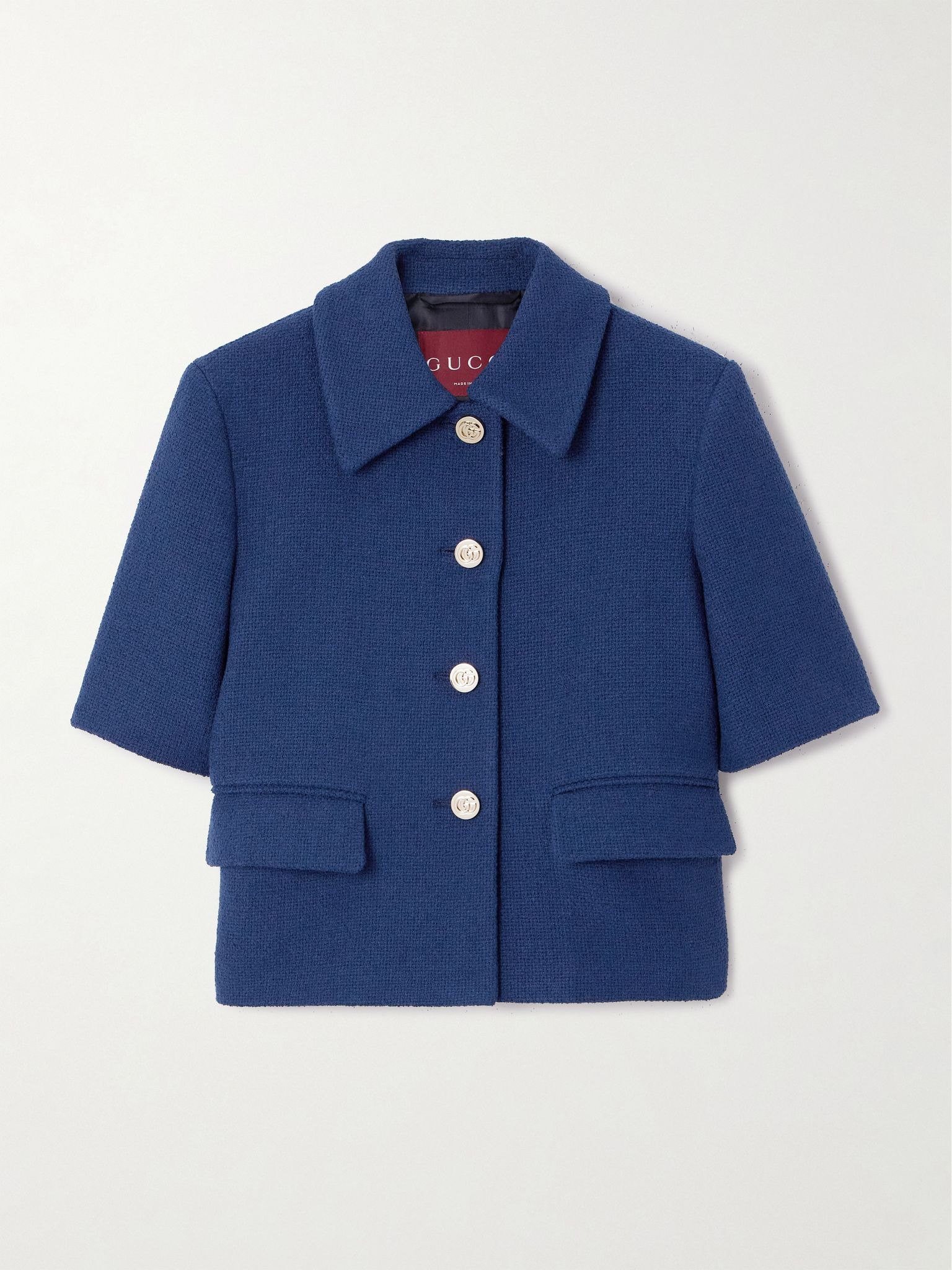 Cotton-blend tweed jacket Midnight blue - 1