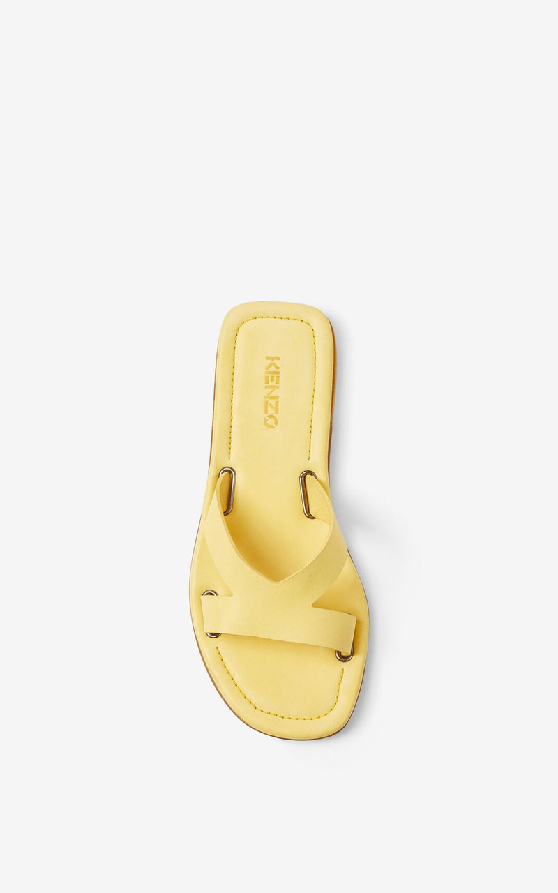 KENZO OPANKA flat leather mules outlook