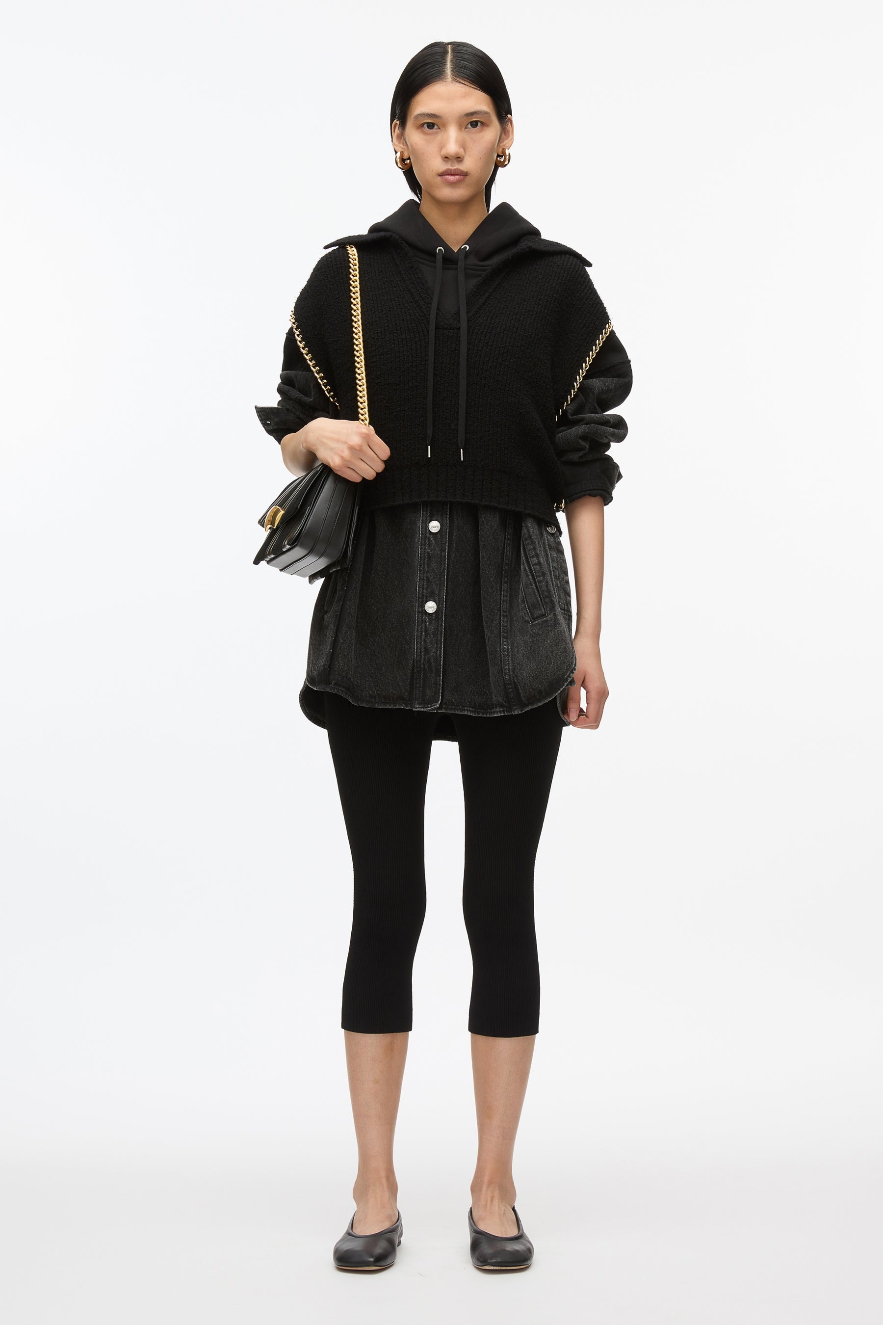 Chainlink Bouclé Cropped Polo - 1