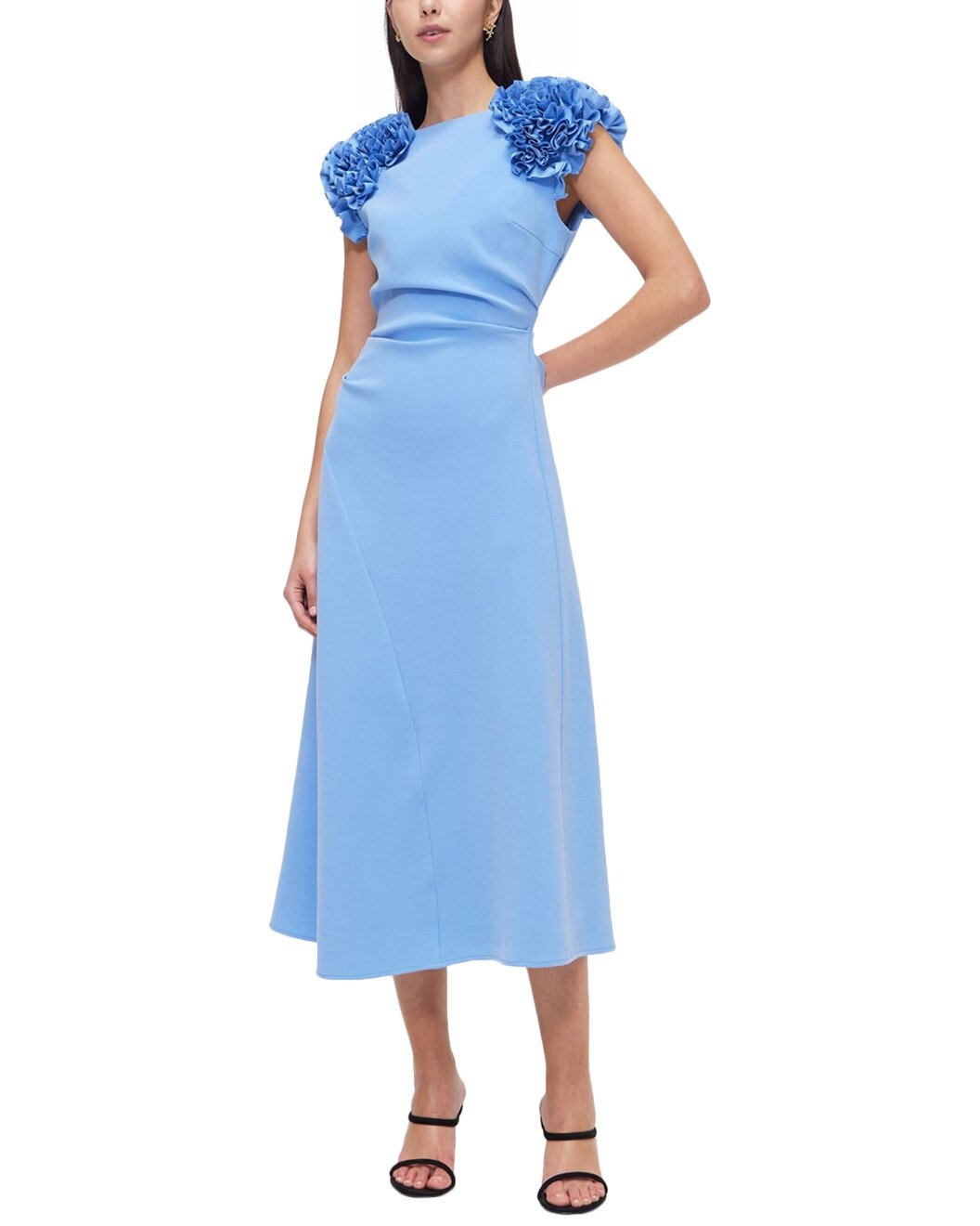 Rachel Gilbert	Margot Drape Midi Dress - 1