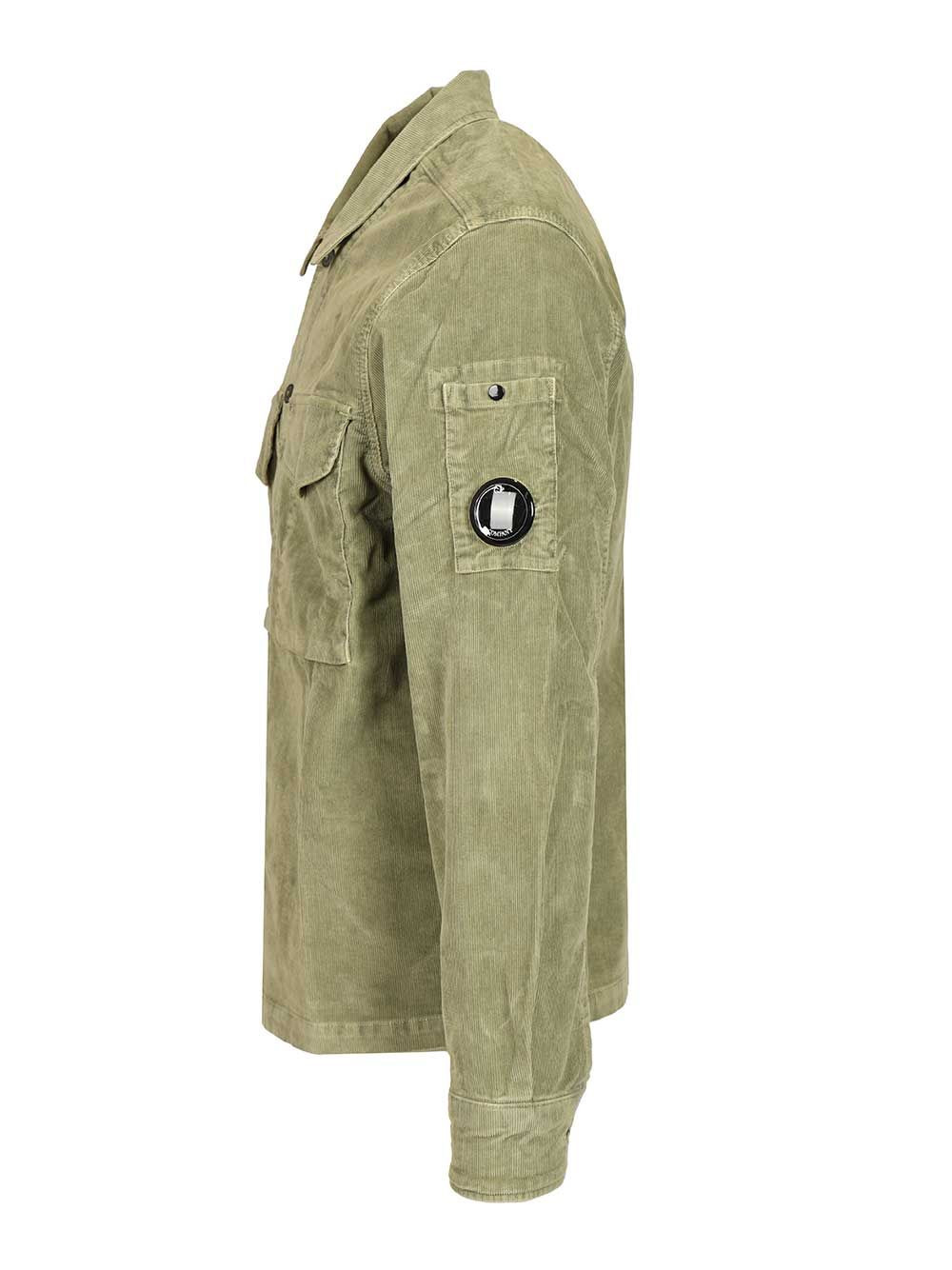 Overshirt In Stretch Velvet Shirts Green - 3