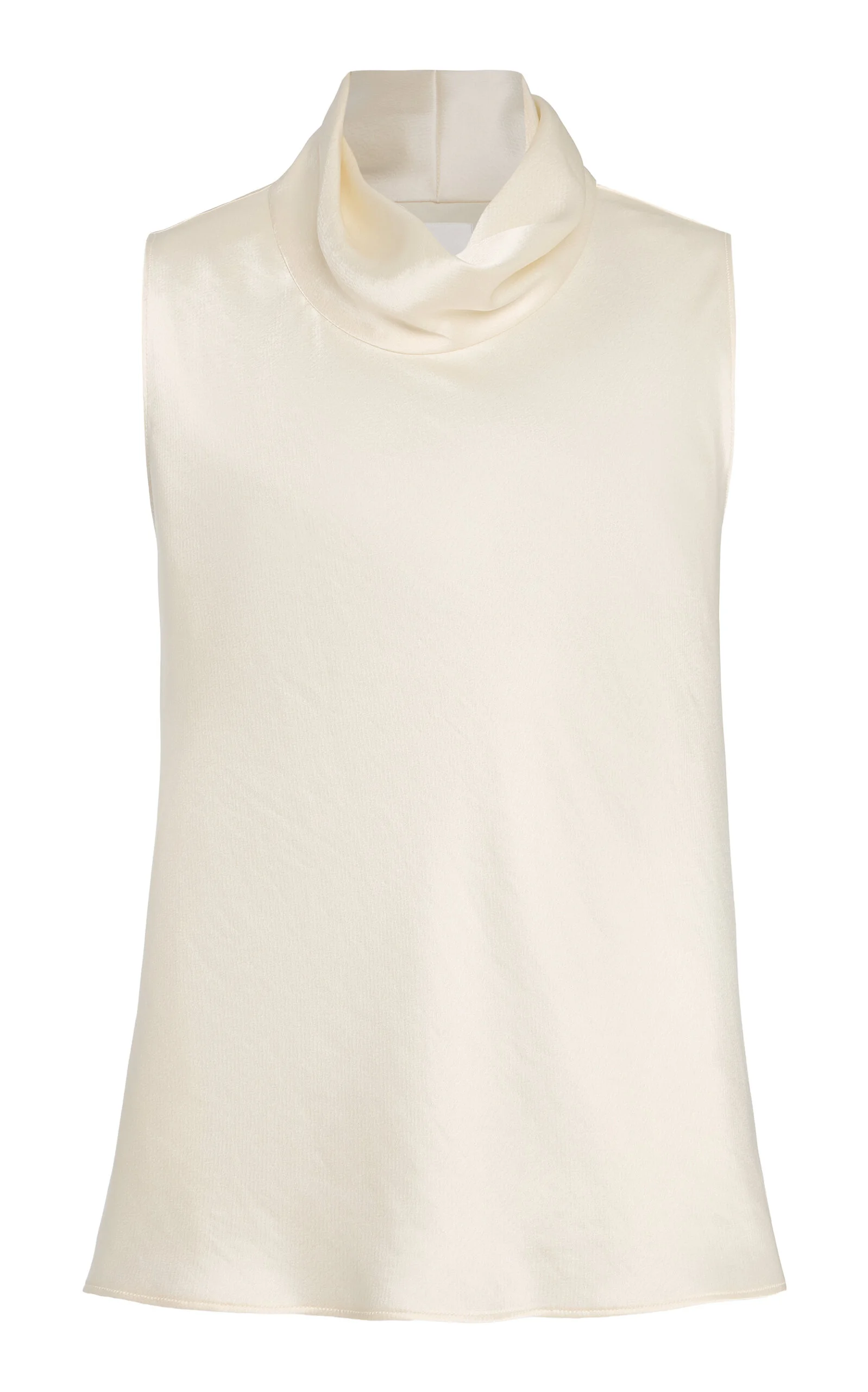 Barb Cowl-Neck Satin Top white - 1