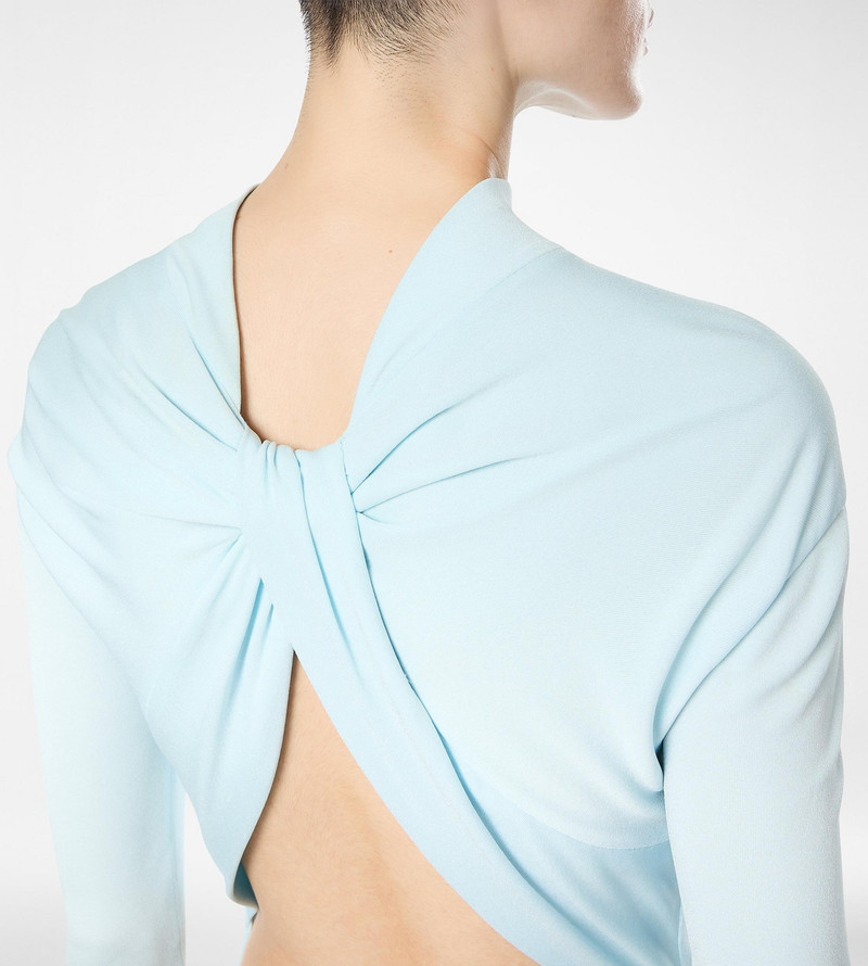 TOM FORD LONG SLEEVE ASYMMETRIC EVENING DRESS WITH TWISTED BACK outlook