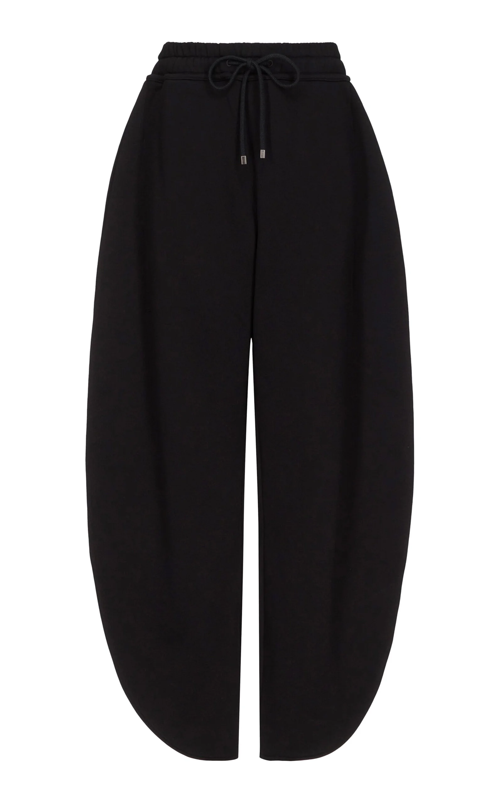 Cotton Barrel-Leg Jogger Sweatpants black - 1