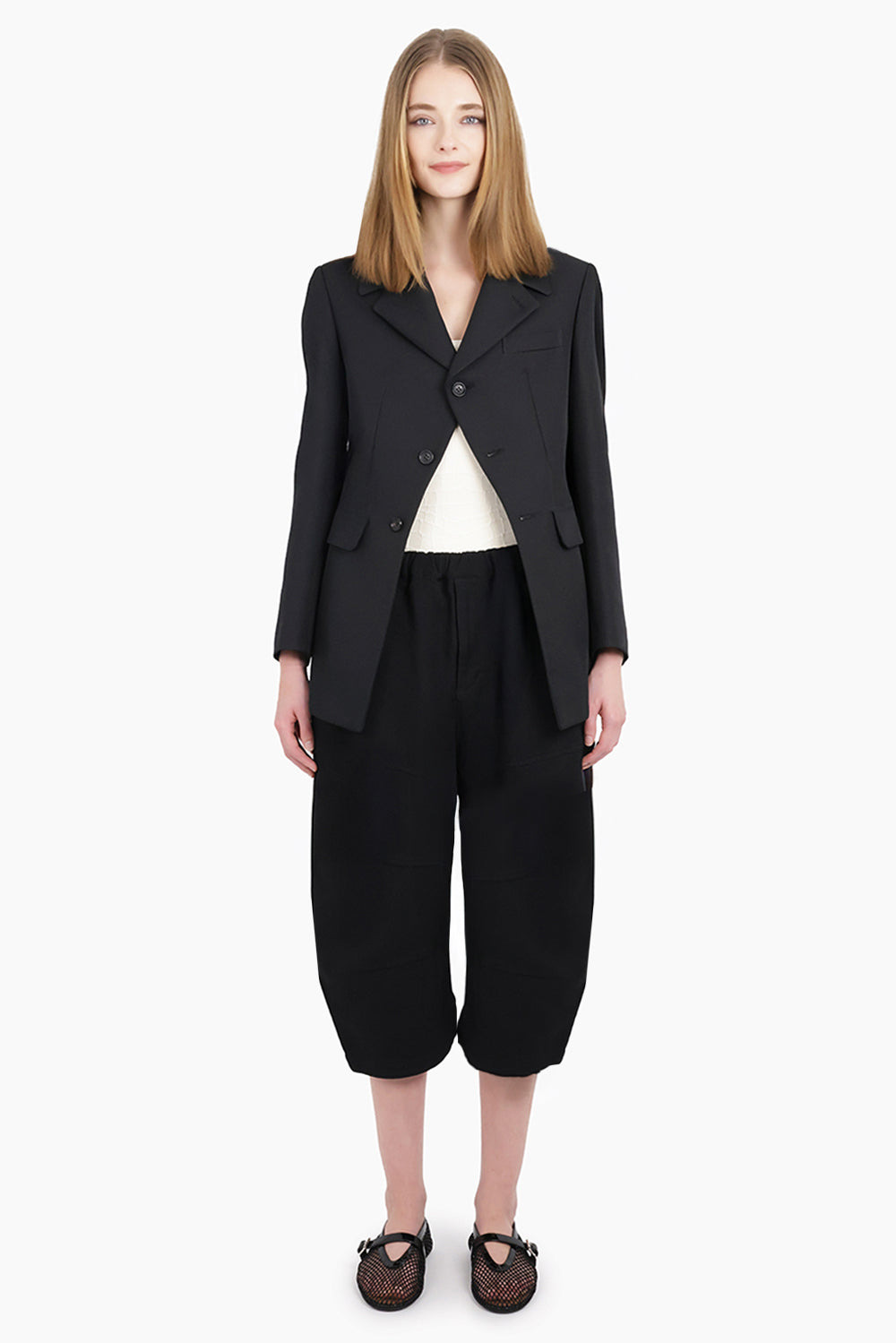 SINGLE BREASTED COAT STYLE JACKET | BLACK - 6
