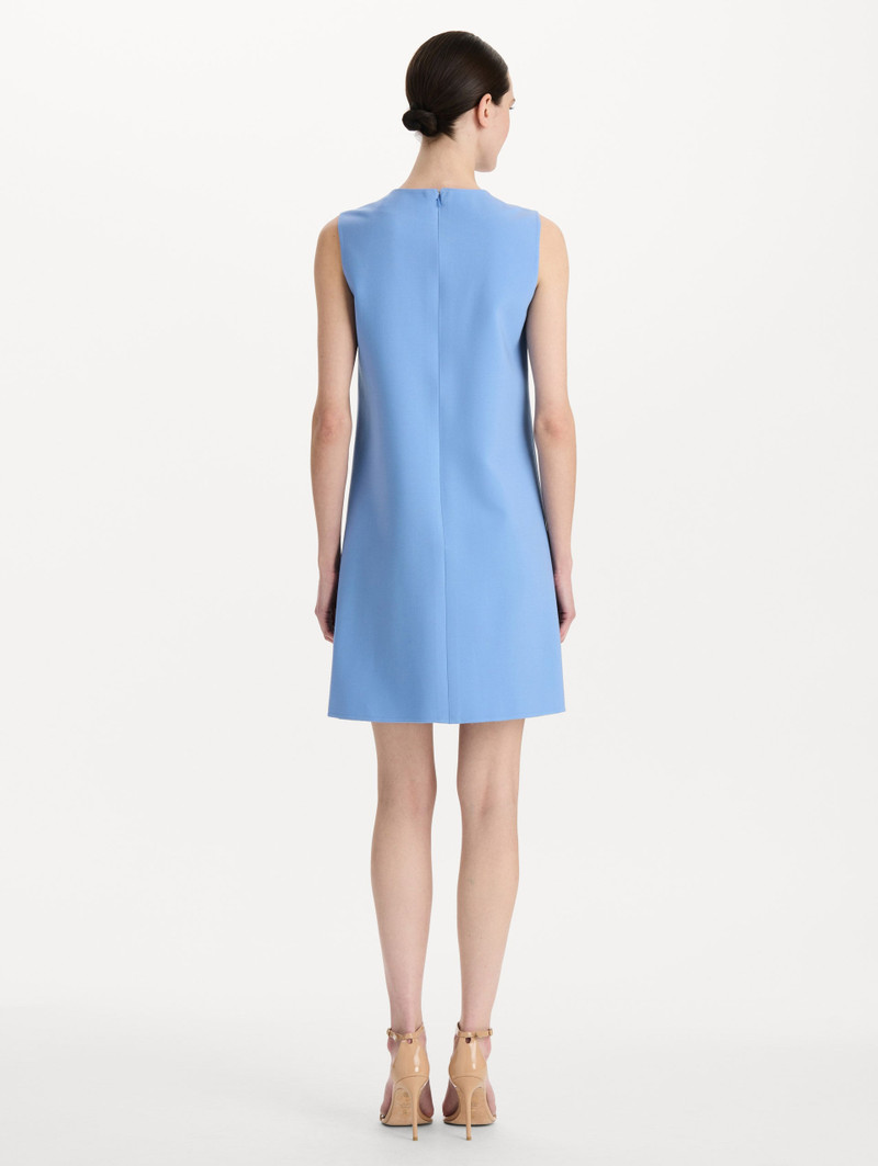 BUTTON-DETAIL WOOL SHIFT DRESS 3