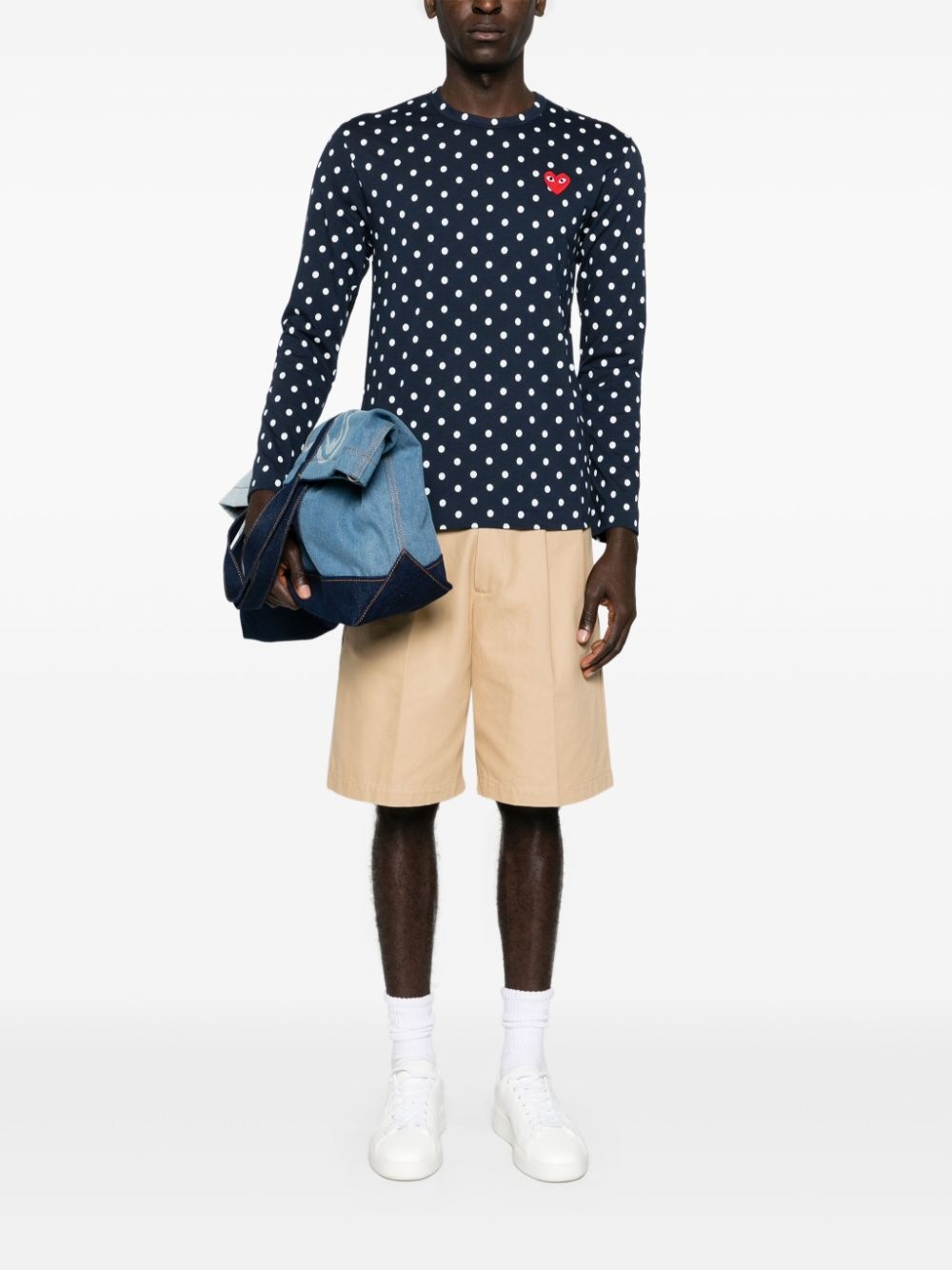 polka-dot cotton T-shirt - 3