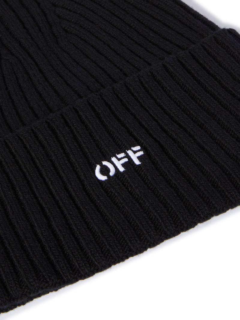 블랙 스탬프 느슨한 Beanie 3