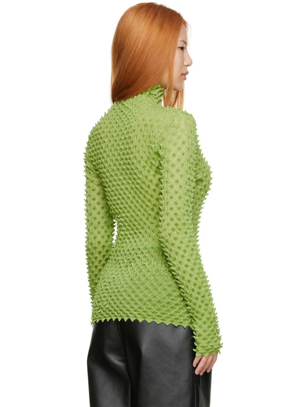 Green Polyester Turtleneck - 3