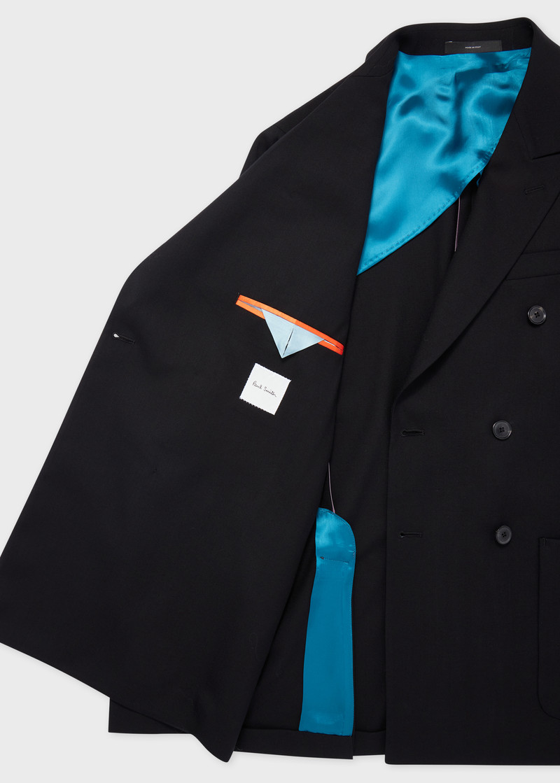 Black 'Suit To Travel In' Double-Breasted Suit 4