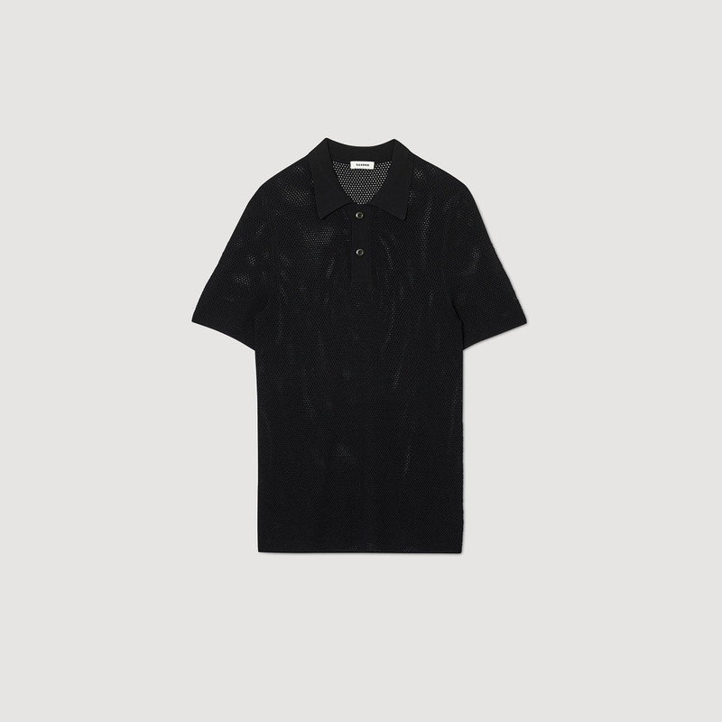 오픈 워크 니트 POLO SHIRT - 1