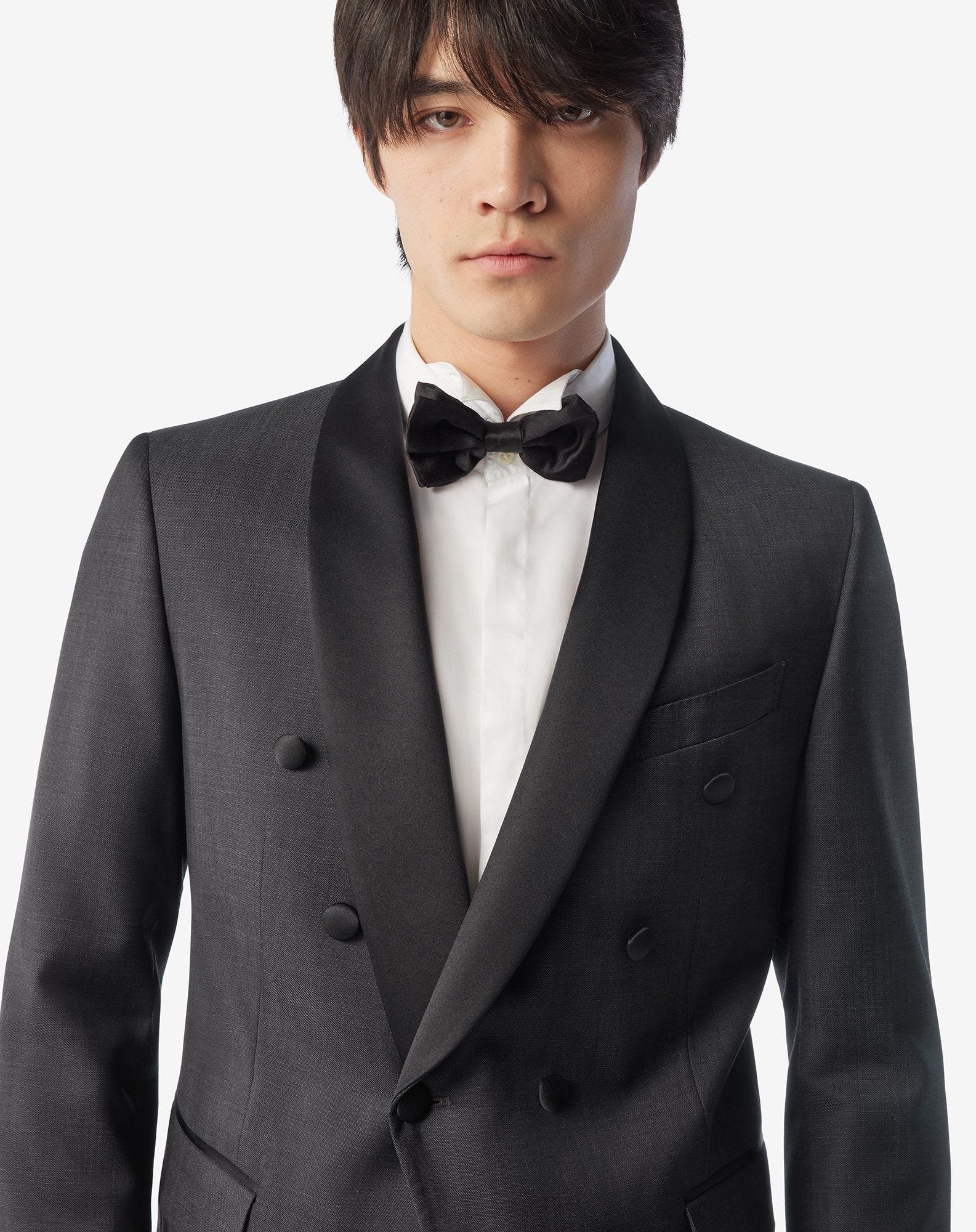 Dark grey pure wool tuxedo - 6