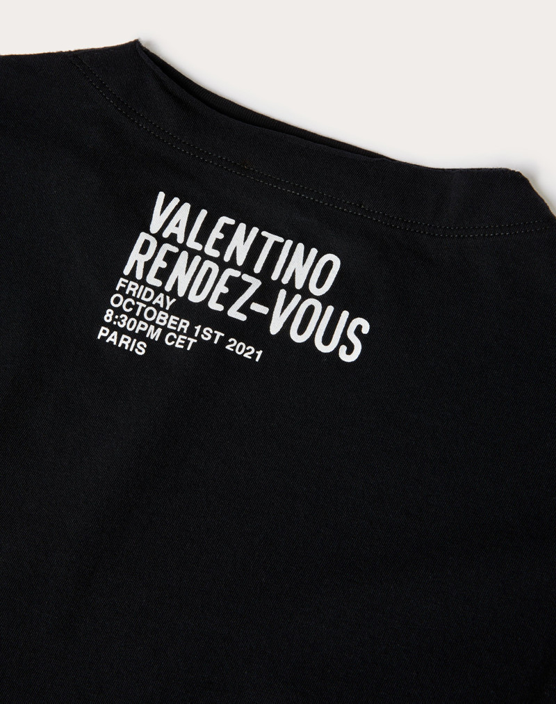 VALENTINO ARCHIVE 1985 COTTON PRINT CREW NECK T-SHIRT 3