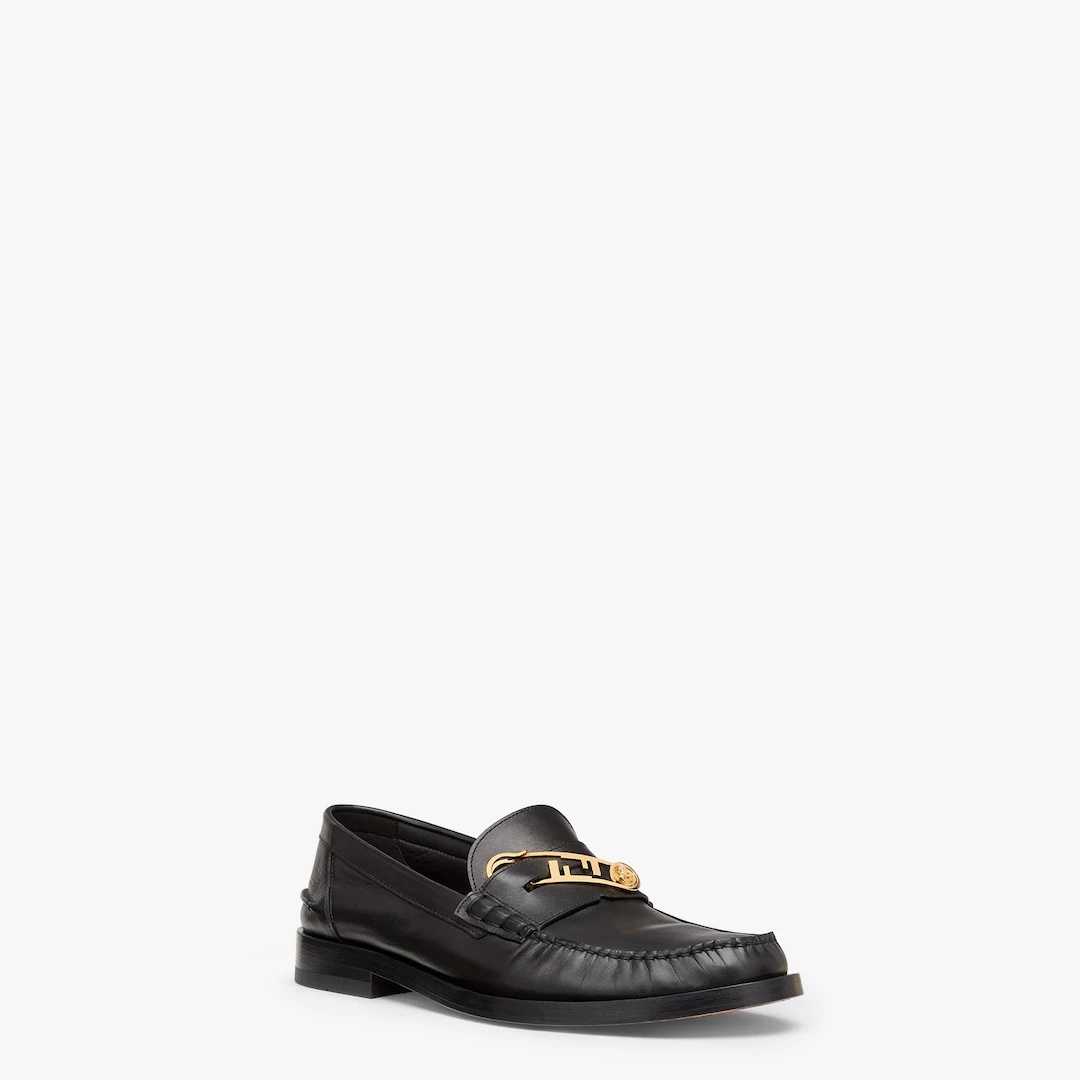 Fendace Black leather  loafers - 2
