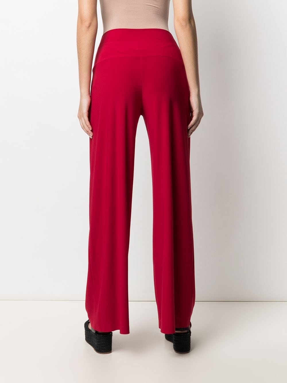 wide-leg flared trousers - 4