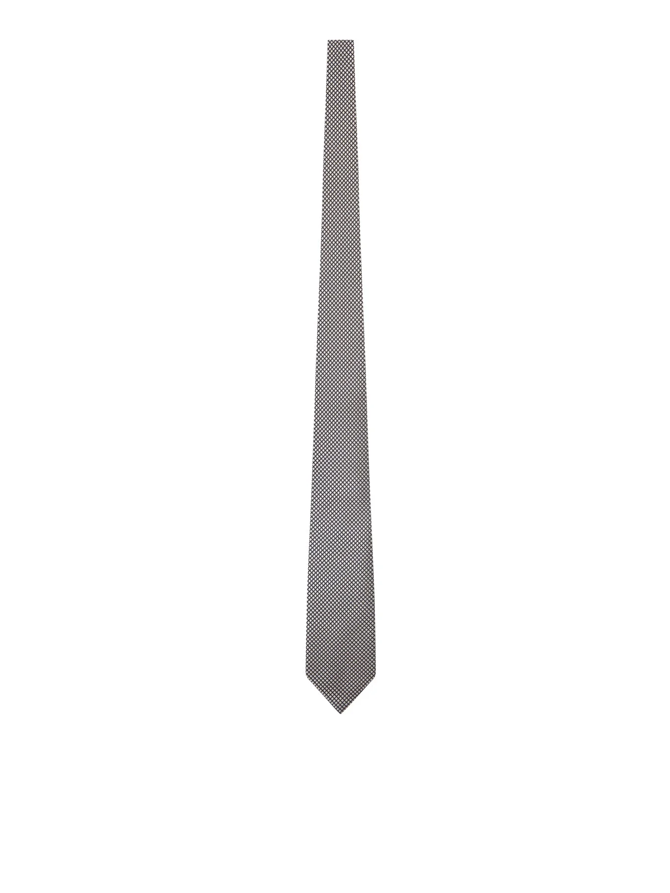 SILK TIE WITH GEOMETRIC PATTERN - 1