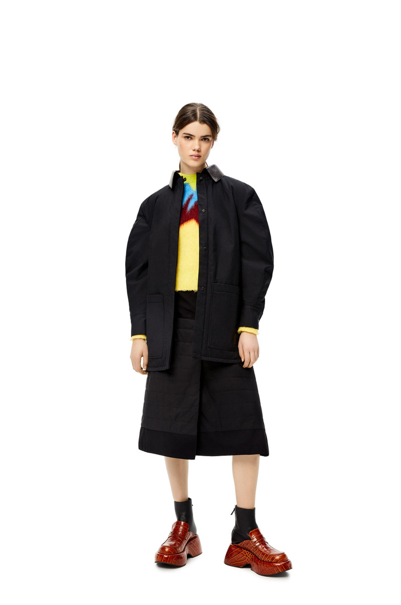 Padded wrap midi skirt in cotton 2