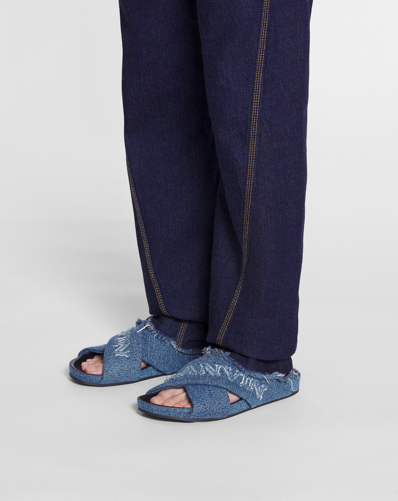 LANVIN TINKLE SANDALS IN DENIM 6
