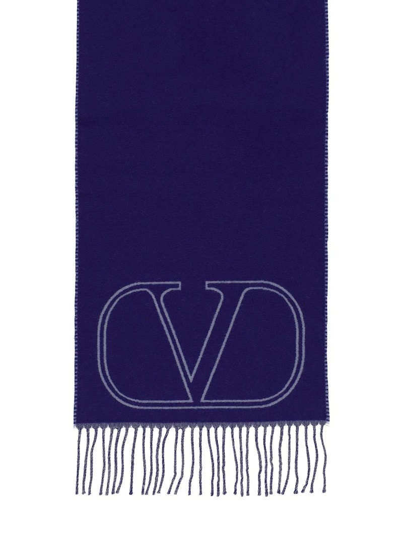 VLogo signature wool scarf - 4