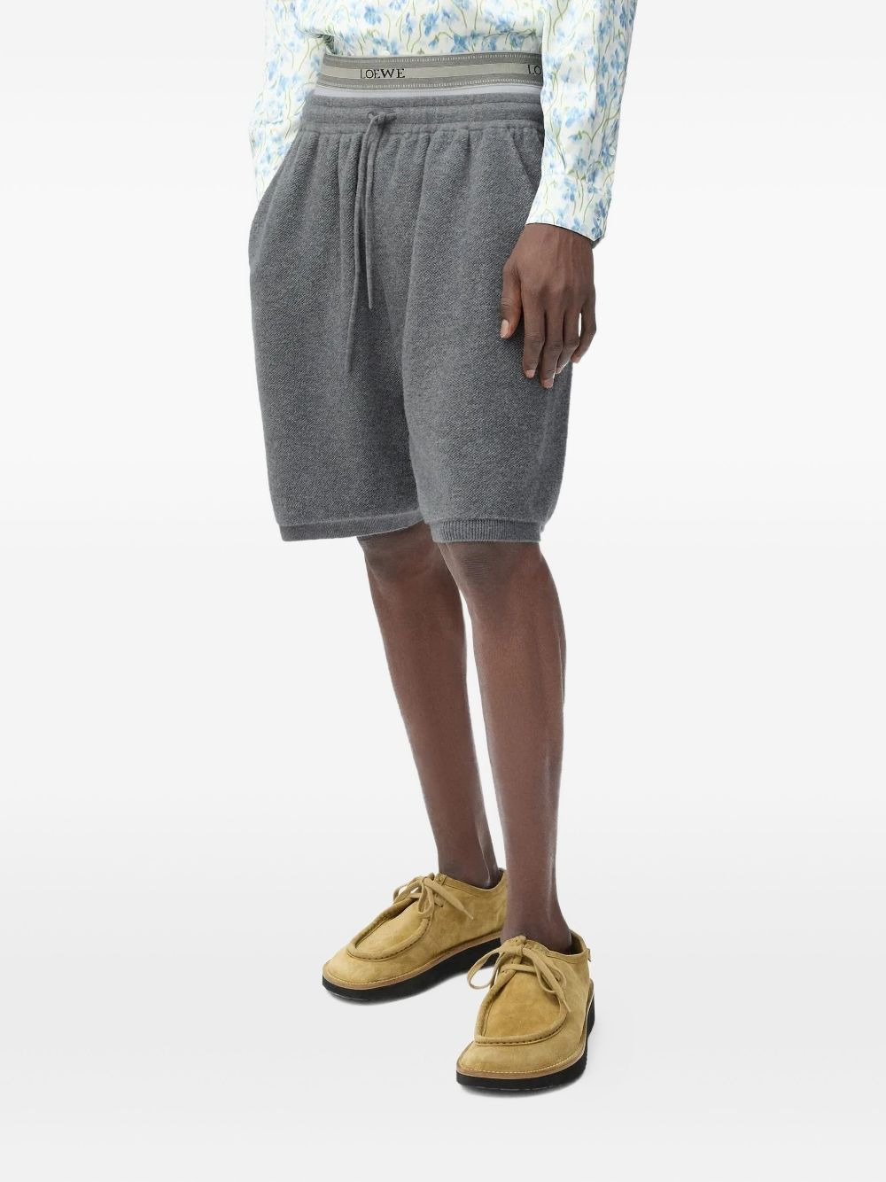 elasticated-waistband shorts - 3