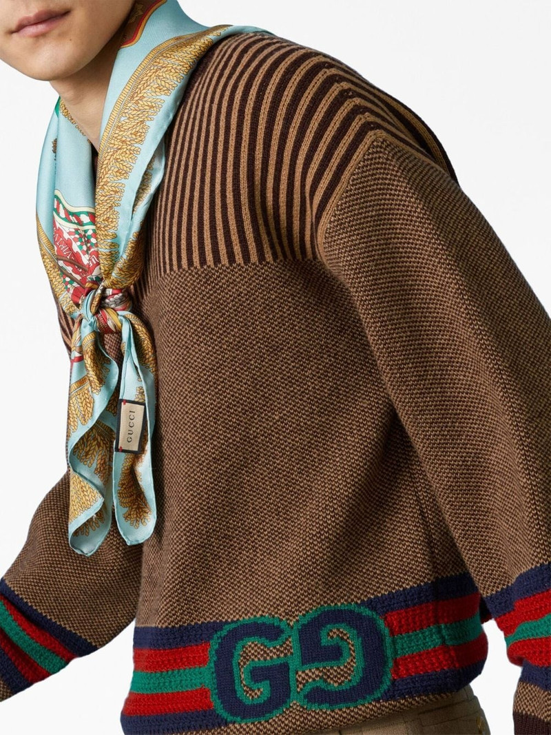Double G striped wool jumper 5