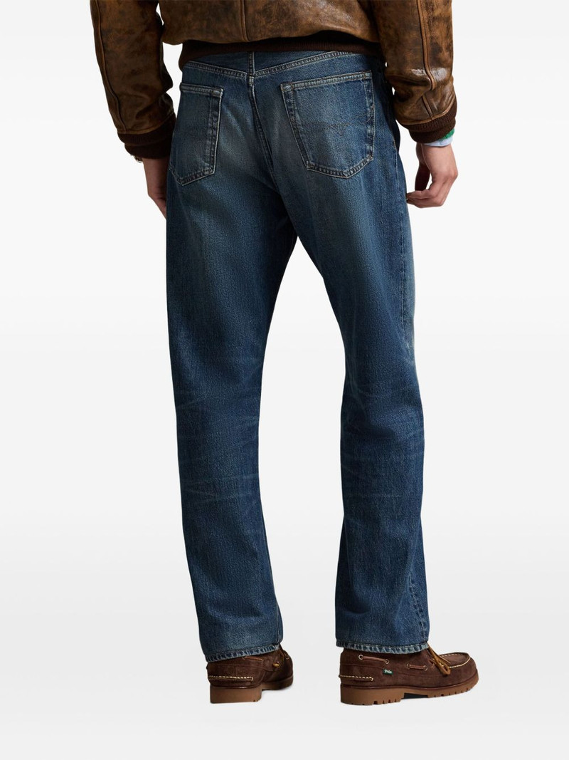 faded straight cotton jeans 4