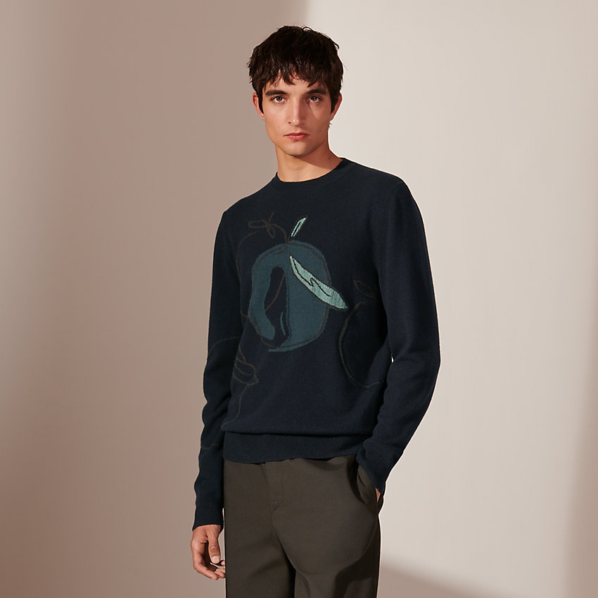 "Orange Hermes" crewneck sweater - 2