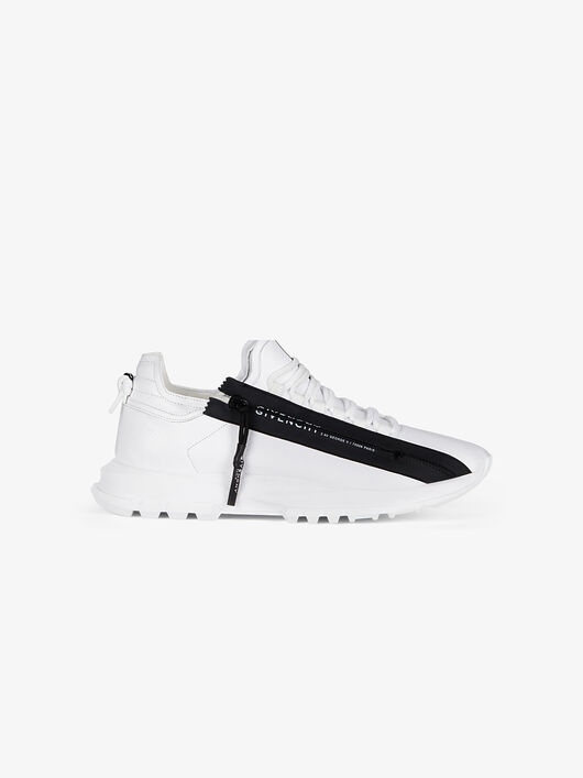 SPECTRE LOW RUNNERS SNEAKERS IN PERFORATED LEATHER WITH ZIP - 1