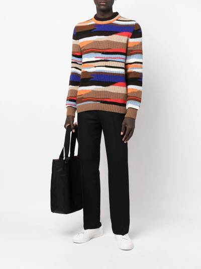 Missoni abstract-pattern ribbed-knit jumper outlook