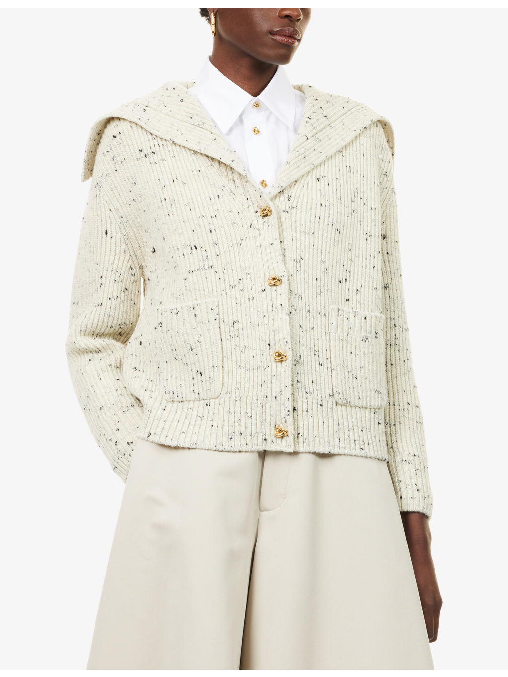 Knot Ribbed Wool-Blend Cardigan - 3